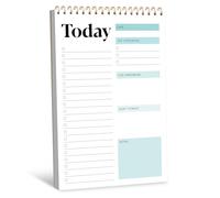 Bloc-notes de Liste de Tâches, Cahier Planificateur Quotidien avec 52 Feuilles Détachables, Organisateur d'Écriture Non Daté pour Tâches et Objectifs Quotidiens, Bloc de Suivi des Tâches en Spirale