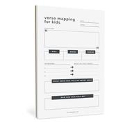 Bloc-notes de mappage de versets pour enfants - 14,9 x 21,6 cm - Kit d'étude biblique inductif pour enfants, 50 feuilles détachables - Journal d'écriture visuel pour identifier qui, quand, où et