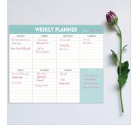 Bloc-notes de planificateur hebdomadaire, bloc-note de liste de tâches à faire avec 50 feuilles à déchirer, calendrier hebdomadaire de bureau pour la maison et le bureau afin de maximiser la productiv