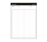 Bloc-notes de planification du travail d'affaires, planificateur quotidien, notes de réunion, carnet de notes adhésives pour la planification du travail, détachable au quotidien