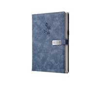 Bloc-notes de réunion de bureau simple B5 - Bouton miroir - Cendres de pluie brumeuse