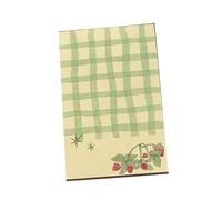 Bloc-notes de style coréen - Bloc-notes simples - Bloc-notes simples à la fraise - Accessoires scolaires et de bureau - Belle écriture simple fraise - Mémo collant pour bureau