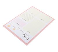 Bloc-notes de Travail pour Liste de Tâches, Cahier Rose en Papier | Marque-page Inclus, Usage Étude et Instruction à Domicile, Forme Esthétique, Prise de Notes Simple
