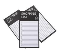 Bloc-notes Déchirables de Liste de Courses, Noir, Papier