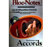 Bloc notes dictionnaire accords guitare cd