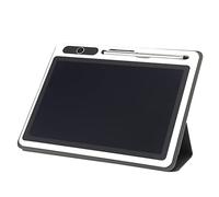 Bloc Notes électronique, Tablette LCD Flexible et Lumineuse de 9 Pouces avec étui en Similicuir, Outil de Dessin à la Main pour Le Travail et Les études (Noir (avec étui en Cuir))