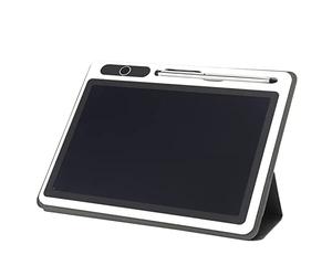 Bloc Notes électronique, Tablette LCD Flexible et Lumineuse de 9 Pouces avec étui en Similicuir, Outil de Dessin à la Main pour Le Travail et Les études (Noir (avec étui en Cuir))