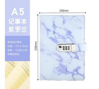 Bloc-Notes En Cuir ?Pais Avec Mot De Passe Texture Marbre, 100 Feuilles, Pour Journal Intime Avec Code De Verrouillage, Fournitures Scolaires Et De Bureau, Cadeau