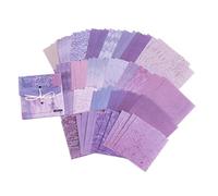 Bloc-notes en papier mémo, 100 feuilles, non collant, décoratif, léger, facile à écrire, petit papier pour étudiants, prise de notes, design de laboratoire de style rétro (Violette)