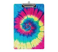 Bloc-notes en spirale arc-en-ciel Tie Dye format A4, drôle, esthétique, travail, étude, lettre, planche à pince standard 12,5 × 8,5 pouces, panneau dur pour salle de classe, enfants, écriture, dessi