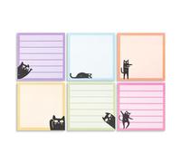 Bloc-notes en vrac sur le thème du chat avec papier épais 6 livres exemplaires pour journal intime, étude, cuisine, dons, réfrigérateur