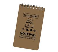 Bloc-notes étanche - Bloc-notes portable de poche à avec 50 pages supérieures | Papier à lettre robuste et compact pour écrire des notes et des enregistrements pour le travail