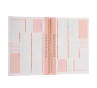 Bloc-notes Hebdomadaire B5 Rose, Reliure Spirale Double, Pages Non Datées