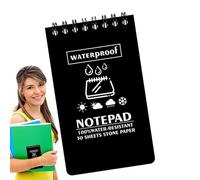 Bloc-notes imperméable - Bloc-notes de poche - Carnet résistant aux intempéries, 50 pages papier durable | Idéal pour le travail, l'université, la randonnée, le camping, les notes quotidiennes