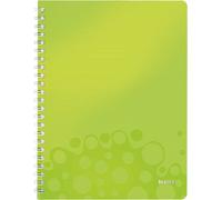 Bloc-notes Leitz WOW PP, spiralé, A5, quadrillé vert mét. 6 pcs