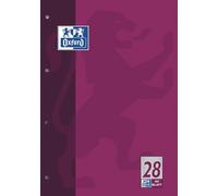 Bloc notes lycée professionnel A4 linéature 28 avec bord double quadrillé 50 feu