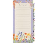Bloc-Notes Magnétique Botanical Wild Flowers, Liste De Courses Magnétique Frigo Avec Crayon De Papier, Feuilles Détachables 10 X 21 Cm, To-Do List Bloc Note
