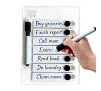 Bloc-notes magnétique pour liste d'épicerie pour réfrigérateur | Avec stylo, étanche, tableau magnétique effaçable | Pour organiser les tâches, le nettoyage, les horaires, les notes, les messages, le