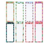 Bloc-notes Magnétique Pour Réfrigérateur 8 Pièces Détachables - Ensemble De | | Bloc-notes De Shopping Doublés Avec Aimant À Dos Complet Et Feuilles Perforées Pour L'organisation Quotidienne De La Cuisin