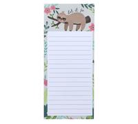 Bloc-notes magnétique réconfortant de 60 pages en papier recyclé avec citations inspirantes amusantes pour réfrigérateur, liste d'épicerie, bureau, amoureux des animaux (Hang In Sloth)