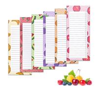 Bloc-Notes Magnétiques,6 Packs Blocs-Notes Avec Aimant,Bloc-Liste D’Épicerie Magnétique,Listes Courses Magnétiques,Feuilles Détachables Magnétiques,Blocs Magnétiques Liste Courses Pour Réfrigérateur