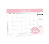 Bloc-notes mensuel - 52 pages de calendrier vierges, planificateur non daté pour organiser les tâches et la planification, calendrier vierge pour planification mensuelle personnalisée, 17,8 x 25,4 cm