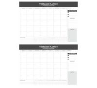 Bloc-notes mensuel en 2 parties - Déchirable - Bloc-notes hebdomadaire - Pour planification scolaire - 52 feuilles détachables