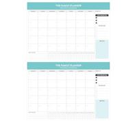 Bloc-notes mensuel en 2 parties - Déchirable - Bloc-notes hebdomadaire - Pour planification scolaire - 52 feuilles détachables