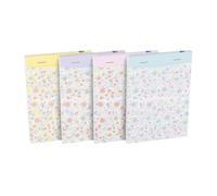 Bloc-notes Oxford flowers a6 ligné 6mm 160 pages agrafées couverture carte coloris assortis
