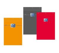 Bloc-notes - OXFORD - Petits carreaux - 160 pages - Gris - 21 cm x 14,8 cm