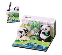 Bloc-notes Panda pop-up 3D - Calendrier 2026 - Motif jardin en bambou | Bloc-notes amusant pour la planification, l'écriture, l'artisanat en papier, la décoration de bureau, étude, maison