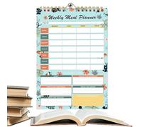 Bloc-Notes Planificateur de Repas,Planificateur De Repas Sans Date - Bloc-Note d'Emploi du Temps pour une Alimentation Saine pour Famille Mari Femme Fils Fille Adolescents