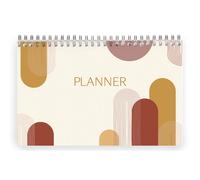 Clairefontaine 116069C - Un Bloc Planner à Spirale 22x14 cm - 53 Feuillets Imprimés - Planificateur hebdomadaire - Planning Hebdomadaire design Nature - Organisation - Collection Terracotta