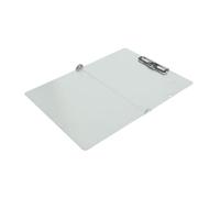 Bloc-notes Pliable en Acier Inoxydable avec Pince, Format 8k Argenté | Surface Métallique Lisse, Coins Arrondis Ergonomiques, Stabilité de Bureau, pour Étudiants et Managers