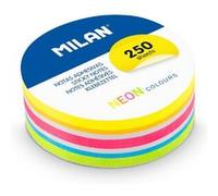 Bloc notes - Post-it - Adhésives - Rondes - Couleurs néon - 6,7cm diamètre - Milan