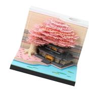 Bloc-notes pour calendrier hebdomadaire 2027 avec 260, A | Sculpture en papier d ' arbre et de pavillon en couches, détails panoramiques bord de l ' eau,
