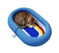 Bloc-Notes pour Chat - Nid De Griffoir pour Chats avec Balle, Lit en Sisal avec Plateau À Griffer & Jouet Intégré | Chatons & Chats Adultes - Ovale Ou Rond, Jeu & Protection des Meubles