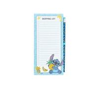 Bloc-notes pour Frigo avec Aimant et Crayon Modèle Stitch Bleu ciel