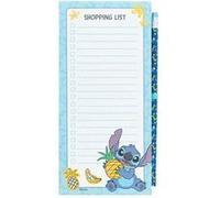 Erik – Bloc-notes magnétique frigo Stitch Disney – Aimant, crayon, feuilles 10×21 cm – Bleu ciel