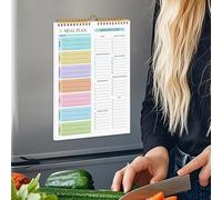 Bloc-notes pour la planification des repas - 52 feuilles avec à pour listes de courses et planification | Planificateur hebdomadaire de repas et liste de courses - Pour le mur, la