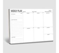 Bloc-notes pour le bureau du planificateur hebdomadaire à utiliser avec les fixations de l’aimant pour le casier du réfrigérateur (90 feuilles 15.2 x 22.8 cm)