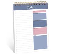 Bloc-notes pour liste de choses à faire, non daté, 16.5x24.9 cm, bloc-notes de planification pour liste de contrôle de productivité pour le travail et l'organisation personnelle