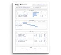 Bloc-notes pour planificateur de projet - Sous-main de bureau - Gérez efficacement les tâches de projet et les dates limites de réunions - 50 feuilles de papier de qualité supérieure 120 g/m² |