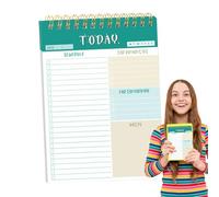 Bloc-notes quotidien - Format A5 - Planificateur académique Habit Tracker - Carnet à pour organiser et suivre les tâches quotidiennes
