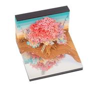 Bloc-Notes Sakura 3D, 2024 Calendrier Sakura Tree Creative 3D Notepad Artopad, Bloc-Notes en 3D pour Le Calendrier 2024, Calendrier Sakura Tree House Sculpture