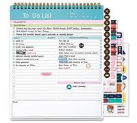 Bloc-notes To Do List - Planificateur quotidien non daté - 52 feuilles - 21,6 x 26,7 cm - Avec liste de contrôle - Pour le travail, le bureau et la maison