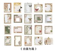 Bloc-Notes Vintage Motif Fleur Et Papillon, 20 Pièces, Bloc-Notes En Papier Imprimé Rétro Pour Journal Intime Planificateur, Scrapbooking, Diy Bricolage