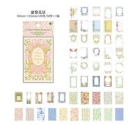 Bloc-Notes Vintage Plante Fleur Jardin, 100 Pièces, Papier Cadre Botanique Rétro, Bloc-Notes Pour Scrapbooking, Journal Intime Poubelle, Bricolage