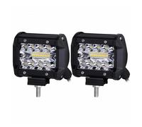 Bloc Optique 4 Pouces 2Pc Voiture LED Pod Lumière Spot Inondation Combo Brouillard Conduite 4x4 Hors Route Lumières Lampe Travail Camion Bateau ATV UTV Ensemble D'Éclairage Gauche Droite(2 pcs)