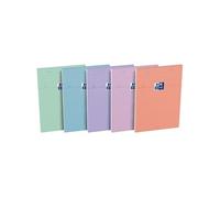 Bloc OXFORD SMART 80 feuilles, format A5, quadrillé 5x5, coloris pastel assortis